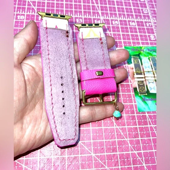 💗 White multicolor Apple Watch strap band Handmade ♻️